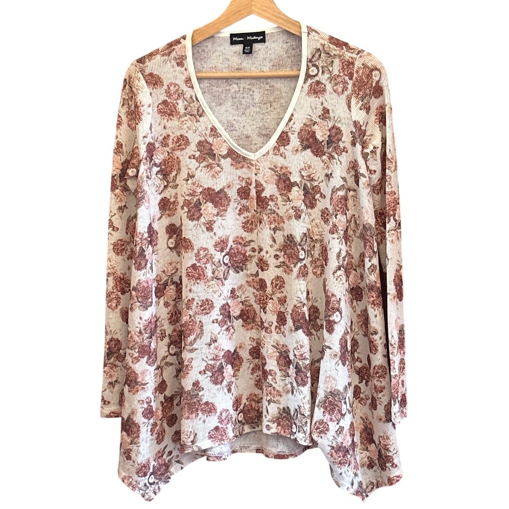 Y2K NWOT Mason + Mackenzie Floral Sharkbite Top Cottagecore Romantic Casual Boho